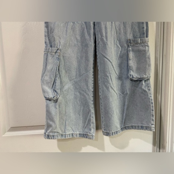RSQ Women's Wide Leg Denim Cargo Jeans Size 26 - Picture 2 of 10
